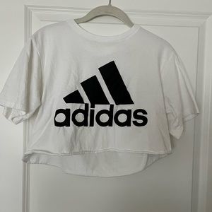 Adidas Cropped Short Sleeve Shirt, size medium